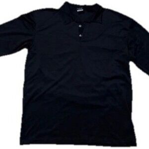 Nike Golf Mens‎ Long Sleeve Performance Polo Shirt Black 100% Polyester XL